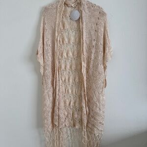 Open Crochet Knit Cardigan